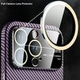 thumbnail image 3 of ELEHOLD Magnetic Case for iPhone 12 Pro Max, Compatible with MagSafe, Slim PC Carbon Fiber Texture Case Shockproof Protective Cover with Camera Lens Protector for iPhone 12 Pro Max,Silver Red Black, 3 of 5