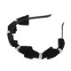 thumbnail image 4 of Accesorios para el cabello de mujer, diadema de 1 pieza con lazo de perlas aterciopeladas en negro, 4 of 5