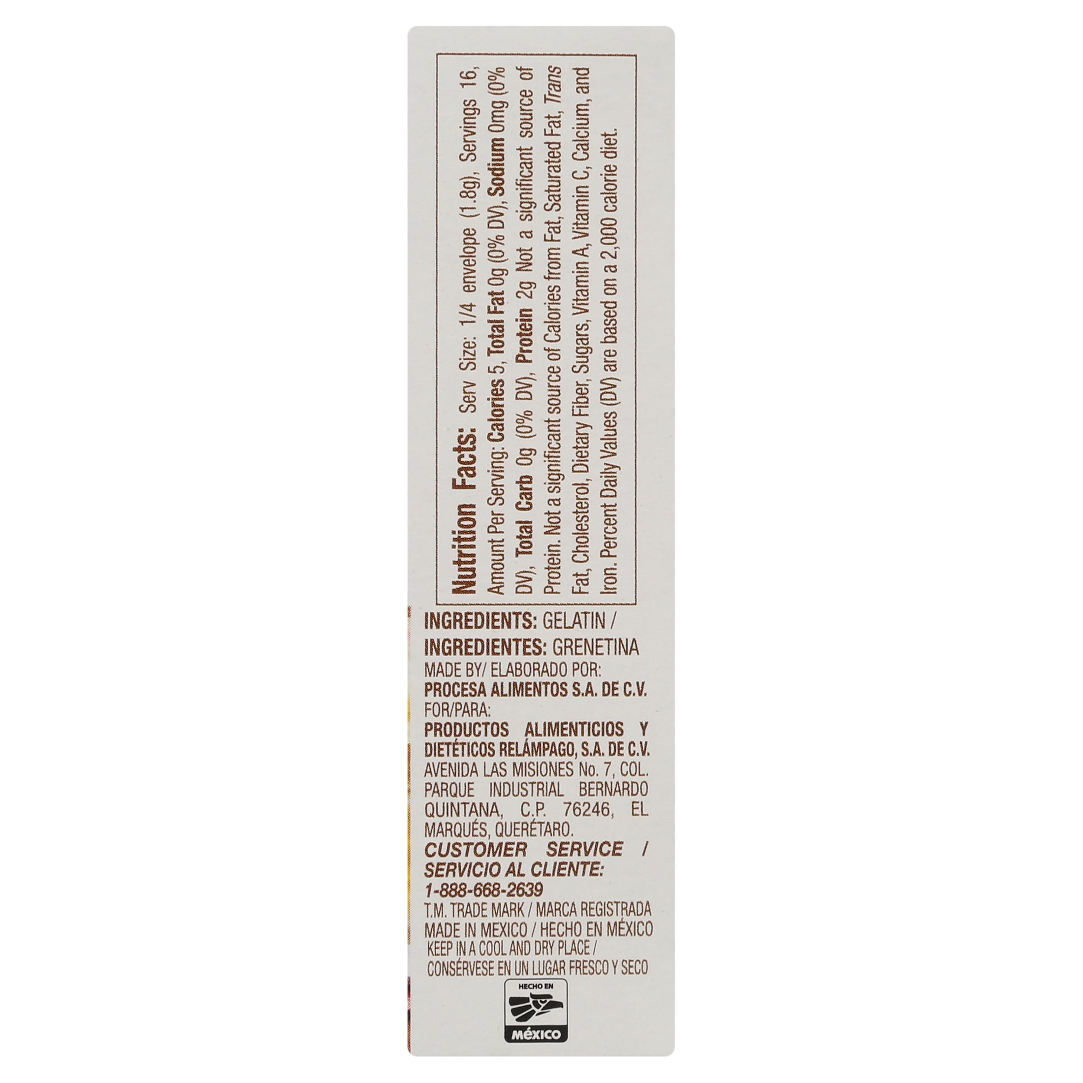 D'Gari Unflavored Gelatin, 0.25 oz Each one, 4 Pack