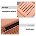 thumbnail image 3 of MERRYHAPY Cartera Larga Para Mujer De Cuero PU Rosa Con Múltiples Ranuras Y Seguro Para Uso Diario, 3 of 6
