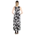 thumbnail image 3 of 24seven Comfort Apparel Feather Print Sleeveless Maternity Tank Maxi Dress with Pockets, 3 of 4