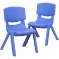thumbnail image 2 of Flash Furniture Kids Plastic Stacking School Chair (2 Pack), Blue, 2 of 15