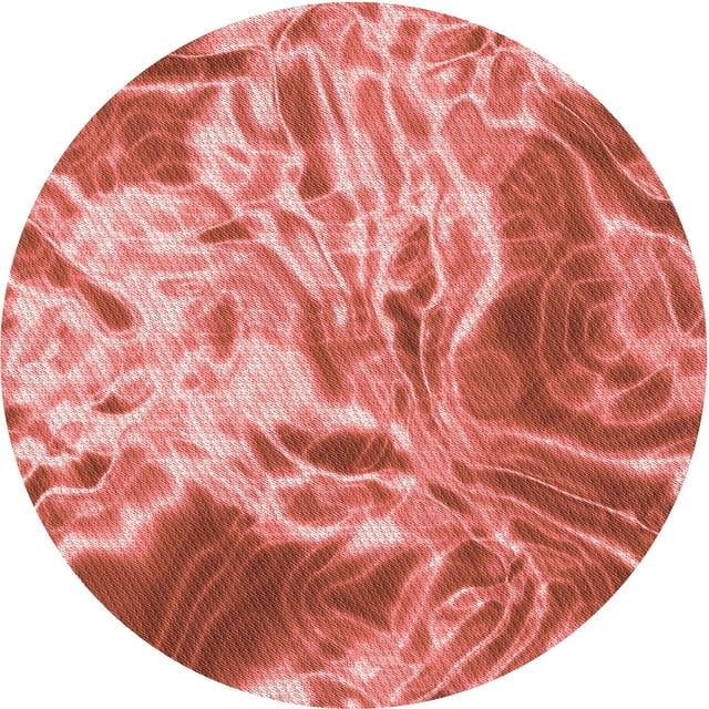Ahgly Company Tapis Rond Lavable en Machine Intérieur Transitionnel Rouge Camion de Pompiers, 8 Pieds Rond