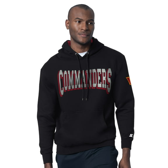 Men's Starter Black Washington Commanders Thursday Night Gridiron Hoodie