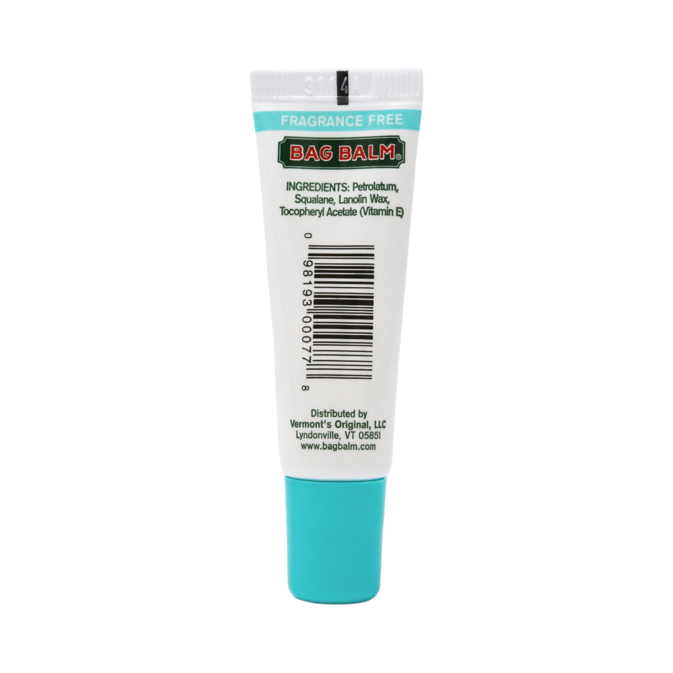 Vermont's Original Bag Balm Vitamin E Fragrance Free Lip Moisturizer 0.3oz Tube