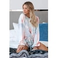 thumbnail image 4 of Womens Lounge Sets 2 Piece Pajamas Set Long Sleeve Tops and Shorts Sleepwear Tie Dye Printed Nightwear, 4 of 9