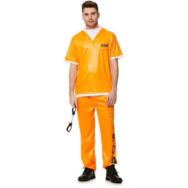 Orange Inmate Combinaison Costume / Carrières et Uniformes / Costumes pour Hommes (Petit)