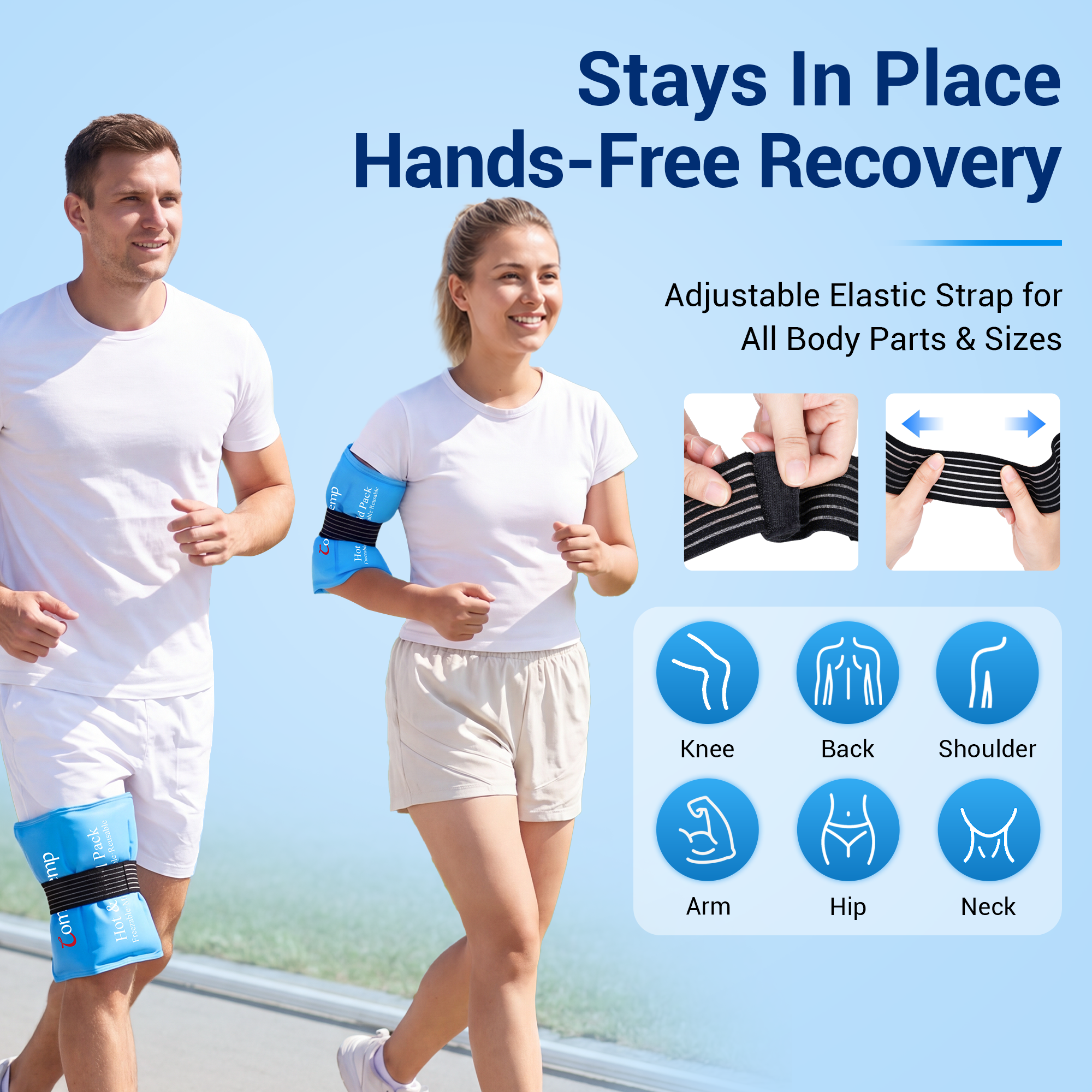 Comfytemp Large Reusable Ice Pack with Adjustable Strap photo 5