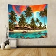 thumbnail image 5 of PBOBRIICH Tropical Tapestry Wall Hanging,Sunset Beach Ocean Palm Tree Tapestries for Dorm Living Room Bedroom Decor, 5 of 5