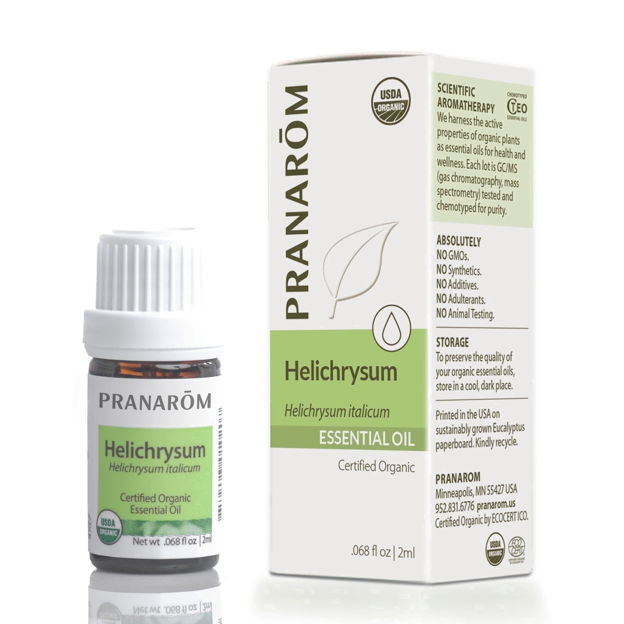 Pranarom Helichrysum Essential Oil 2mL USDA Organic Pure Therapeutic Grade