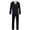 Navy Blue, variant on Men's Three Piece Premium Modern Fit Two Button Suit Indigo Blue