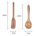 thumbnail image 2 of Wooden Kitchen Utensils Set - 2 Piece Non-Stick Bamboo Wooden Utensils for Cooking - Easy to Clean Reusable, 2 of 5