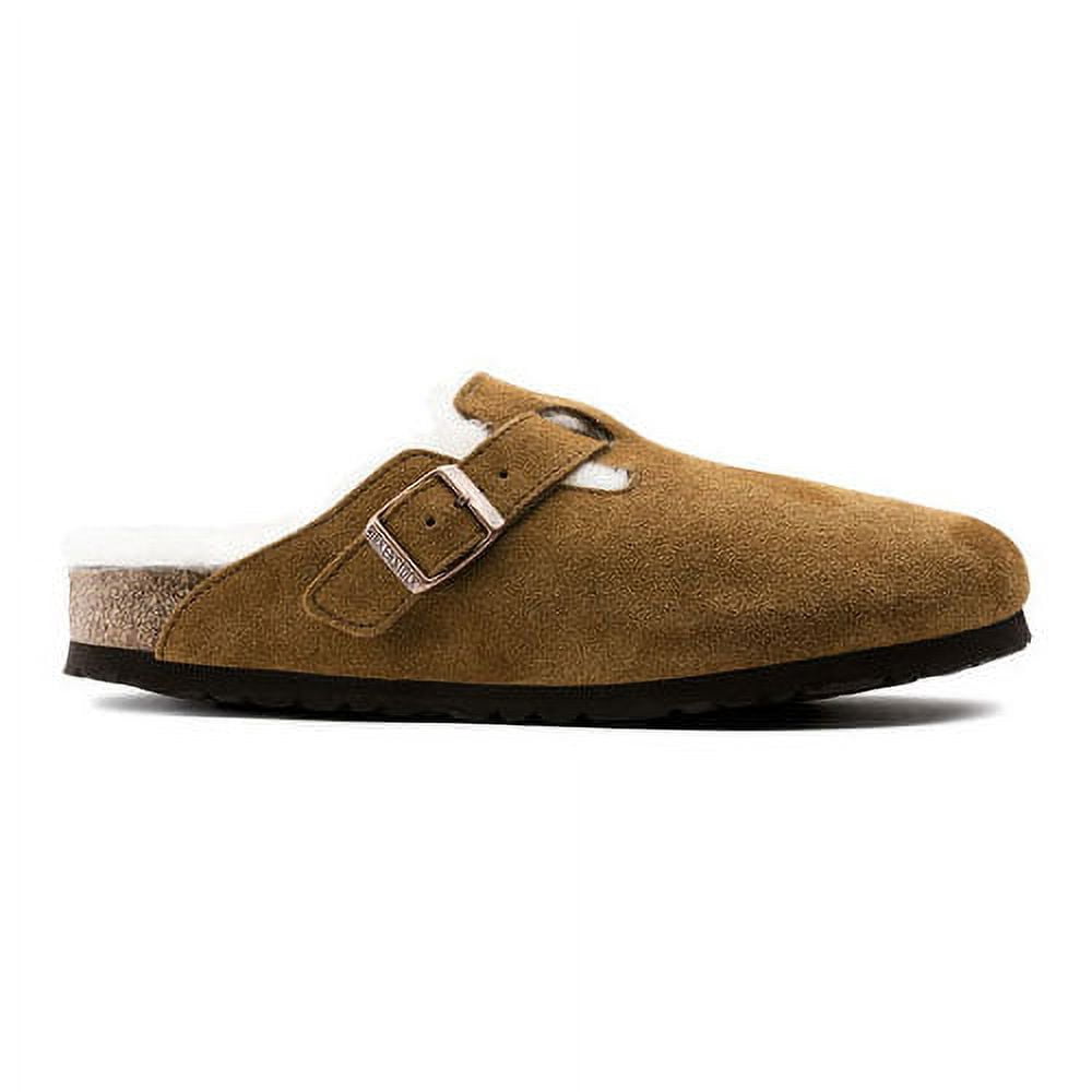 BIRKENSTOCK Women's Boston Shearling Clog Mink Suede/Natural Shearling - 1001140