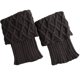 thumbnail image 1 of Guardurnaity Cálido invierno sobre la rodilla Calentadores de piernas de punto largo Calentadores de piernas elegantes Calentadores de rayas Accesorios de disfraces Gris oscuro, 1 of 6