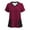 Wine, variant on Colorblock Scrubs for Women Loose Fit Stretchy Scrub Tops V Neck Short Sleeve Housekeeping Nursing Uniforms with Pocket
