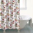 thumbnail image 4 of White Christmas Gnome Pattern Shower Curtain 84"x72" ,Bathroom Decorative Shower Curtains Set with 12 Hooks,Modern Waterproof Washable Shower Curtain, 4 of 6