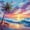 Beach 04, variant on Manfei Beach Double Heart Sunset Wave Full Size Comforter Sets for Kids Boys and Girls, Romantic Coastal Print Bedding Sets, Reversible 3pcs, 1 Comforter and 2 Pillowcases