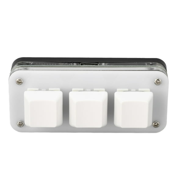 Mini Teclado De 3 Teclas Teclado Mecánico Para Juegos USB Teclado Macro Programable Con Interruptor Azul Retroiluminado RGB Para PC Trabajo De Oficina Y Juegos ABS Tres Teclas