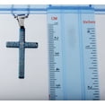 thumbnail image 2 of R.H. Jewelry Stainless Steel Pendant, Blue Plate the Lord's Prayer Small Cross 32mm Length, 2 of 3