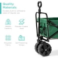 thumbnail image 3 of Best Choice Products 36in Folding Multipurpose Indoor Outdoor Utility Cart w/ Swivel Wheels, Adjustable Handle - Green, 3 of 8