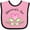 Pink and Black, variant on Inktastic Glamma's Girl- Heart Flowers Girls Baby Bib