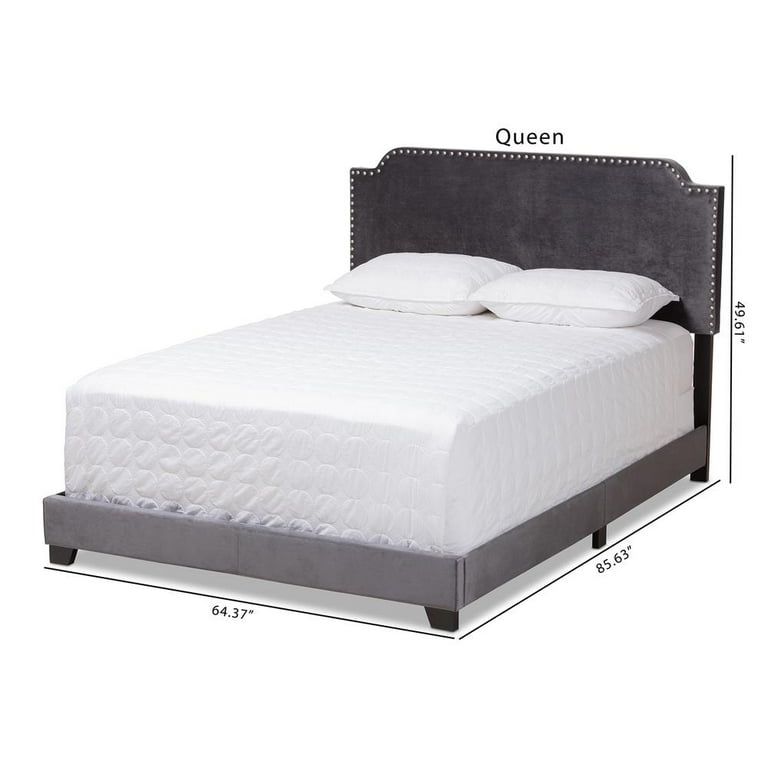 Baxton Studio Darcy Luxe and Glamour Navy Velvet Upholstered Queen Size Bed Baxton Studio Darcy Luxe and Glamour Navy Velvet Upholstered Queen Size Bed