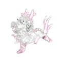 thumbnail image 3 of Figura de dragón de cristal, estatua de dragón de pie, mini arte chino, animal realista rosa, 3 of 9