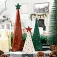 thumbnail image 3 of 3PCS Christmas Tree Ornament, Double-Sided Christmas Trees Farmhouse Wood Sign Tabletop Decor for Home Office Fireplace Centerpieces Gifts, 3 of 10