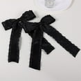 thumbnail image 3 of Triani 2Pcs Long Ribbon Hair Clips Hair Bows for Women Clips Toddler Kids Teens Silky Satin Tassel Ribbon Bowknot Cute for Hair Accessories (Black), 3 of 7