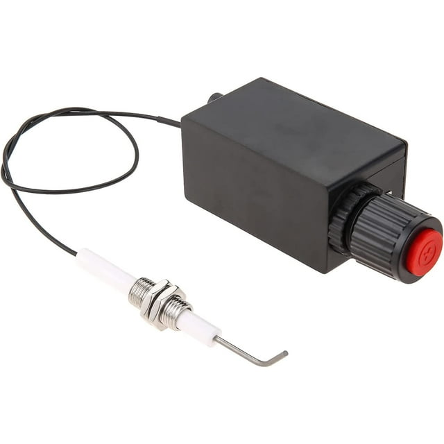 czcpp-Igniter Push Button Ignition Kit for Fire Pit Gas Burner Grill Igniter Replacement with 11.8inch(300mm) Electrode Ignition Cable Wire for Outdoor BBQ Gas Patio Heater AA Electronic Battery