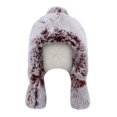 thumbnail image 2 of Generic Women'S Thick Fleece-Lined Trapper Hat Women'S Warm Sherpa Lined Earflap Hat Wome's Winter Earmuff With Lei Feng Cap Princess Hat Matching Color Block Pom Beanie, 2 of 5