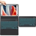 thumbnail image 1 of Clavier avec Pavé Tactile et Rétroéclairage Multicolore pour Tablettes Galaxy - Plastique ABS, Batterie 150MA, 10M (Noir, Étui en Cuir Rétroéclairé (Régulier)), 1 of 2