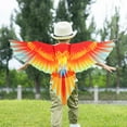 thumbnail image 4 of Conjunto de disfraz de pájaro para niños, capa de alas de loro con diadema, disfraz de Halloween para niños, capa para Festival, , fiesta, Rojo Yinane Traje de actuación, 4 of 8