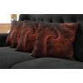 thumbnail image 5 of Ambesonne Abstract Throw Pillow Cover 4 Pack, Digital Swirls Floral, 20", Orange, 5 of 5
