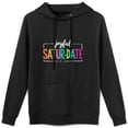thumbnail image 1 of Sudadera con capucha alegre y dulce, colores del arcoíris, algodón agradable para la piel, top casual unisex., 1 of 5