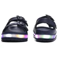 thumbnail image 3 of Toddler Boys Girls LED Double Buckle Sandals Open Toe Flat Slide Kids With Adjustable Back Strap BLUE 5, 3 of 6