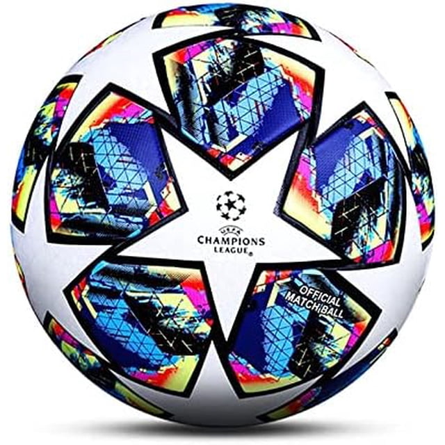 Balón Regular Número 5 para Regalo De Cumpleaños, Balón De Fútbol con Diseño Champions League 2021 para Fanáticos del Fútbol, Memorabilia, Tamaño 5