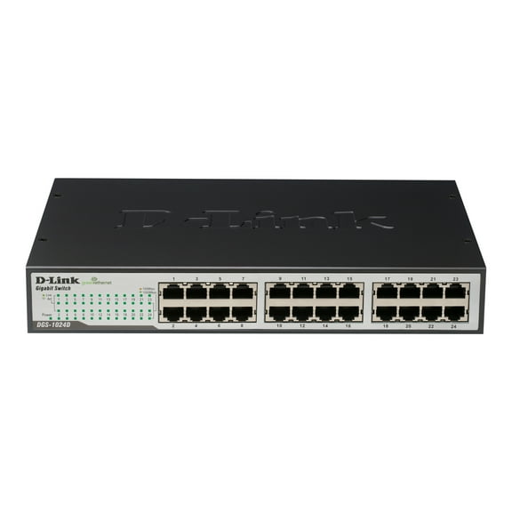 D-Link DGS 1024D - Switch - unmanaged - 24 x 10/100/1000 - desktop, rack-mountable