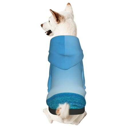 Haiem Red And White Lighthouse for Winter Dog Hoodie Sweatshirts with Pockets Warm Dog Clothes for Small Dogs Chihuahua-Medium