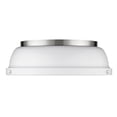 thumbnail image 3 of Golden Lighting 3602-14 Duncan 14" Wide Flush Mount Ceiling Fixture - Pewter / Chrome, 3 of 7