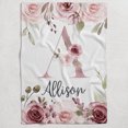 thumbnail image 3 of Flowers Personalized Blanket for Babies and Kids, 3 of 7