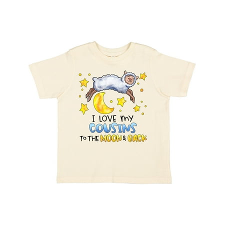 

Inktastic I Love My Cousins to the Moon and Back Cute Sheep Gift Toddler Boy or Toddler Girl T-Shirt