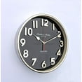thumbnail image 2 of 12'' Large numaric Wall Clock Black - 3D Fonts Silver Finish (Silver), 2 of 3