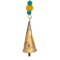thumbnail image 4 of DecMode 36" Gold Metal Indoor Outdoor Arabesque Geometric Windchime with Glass Beads and Cone Bells, 4 of 8