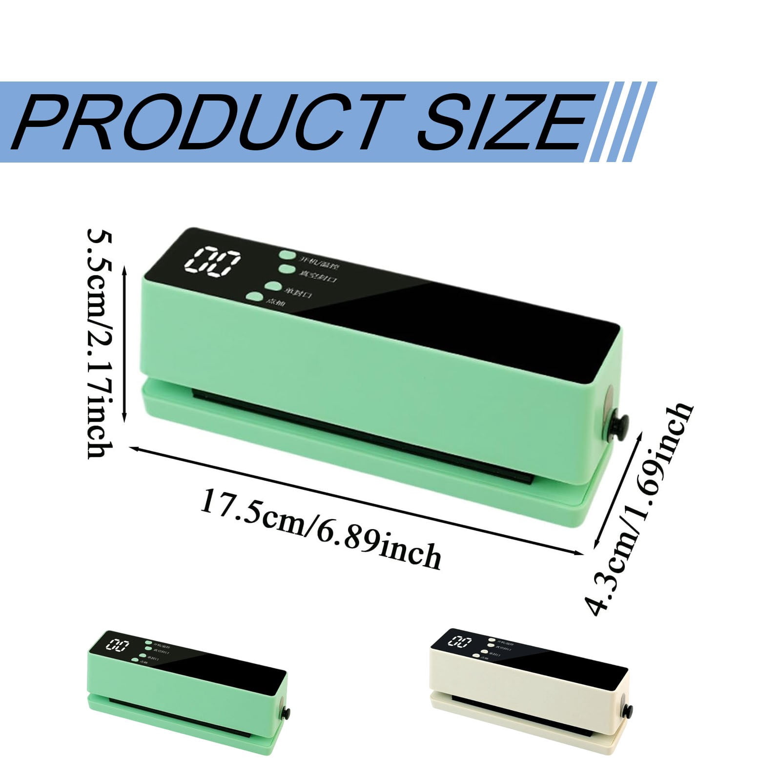 1 Pc Mini Vacuum Sealer for Food 2 in 1 Handheld Meal Saver Machine Cordless Rechargeable Food Sealer for Dry, Moist Food Storage, Heat Sealer for Chip Bags, 6.89x1.69x2.17 Inch, Beige