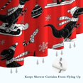 thumbnail image 6 of Red Cartoon Dinosaurs Skiing Pattern Shower Curtain 36"x72" ,Bathroom Decorative Shower Curtains Set with 12 Hooks,Modern Waterproof Washable Shower Curtain, 6 of 6