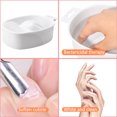 thumbnail image 4 of Nail Soak Bandeja Tazón suave suave Cutícula Profesional Extracción de uñas Artificiales Nails Tazones de remojo Herramienta de tratamiento Fingerna Blanco 4 piezas kenally CE001570-01, 4 of 7