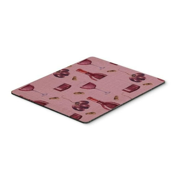 Carolines Treasures Red Wine on Linen Mouse Pad - Hot Pad or Trivet