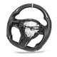 thumbnail image 3 of Volante de fibra de carbono de cuero de napa con calefacción de repuesto para Tesla Model 3 Y 2017-2023, 3 of 11
