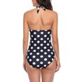 thumbnail image 4 of Traje de baño para mujer NikouMX con cuello en V y lunares profundos, 4 of 6